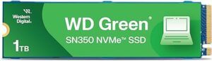 Western Digital WDS100T3G0C - Unidad de estado sólido SSD interna WD SN350 NVMe verde de 1 TB - Gen3 PCIe, QLC, M.2 2280, hasta 3.200 MB/s