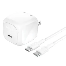 BELKIN BOOTCHARGE COMPACT USB-C WALL CHARGER 45W+ USB C TO USB-C CABLE