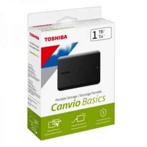 Disco duro externo, HDD, Toshiba 1 Tb (1000 GB)