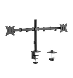 Soporte Doble para Monitores Gravix | Brazo Horizontal Ajustable para Oficina y Gaming Gravix
