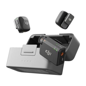DJI Mic Mini (2 TX + 1 RX + estuche de carga) Micrófono inalámbrico Lavalier, ultraligero, paquete de batería de 48 horas con paquete de protección mejorada CPS de 2 años, 2 micrófonos de solapa Deco