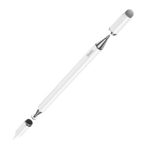Lápiz Digital Tactil Optico Pen Touch 3 en 1 Hoco GM111 para Celular o Tablet Blanco